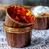 Foremki papilotki muffinki babeczki złoty brąz 50x